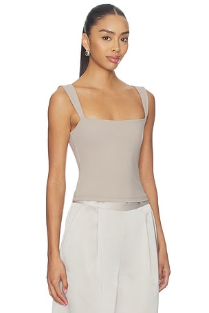 Susana Monaco Wide Angle Strap Tank Top in Grey