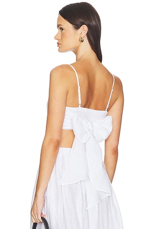 Solid Linen Tie Back Top Susana Monaco