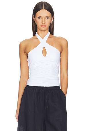 Cross Front Gathered Top Susana Monaco