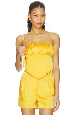 Satin Scarf Tube Top Susana Monaco