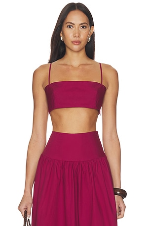 Poplin Crop String Top Susana Monaco