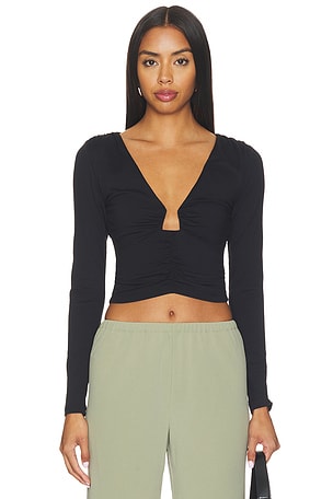 BLUSA DE MANGA LONGA FRANZIDA COM ARAME ANGULAR Susana Monaco