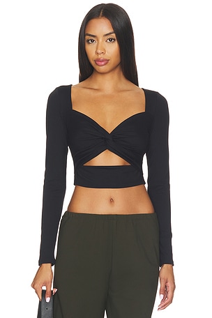 Twisted Front Longsleeve Top Susana Monaco