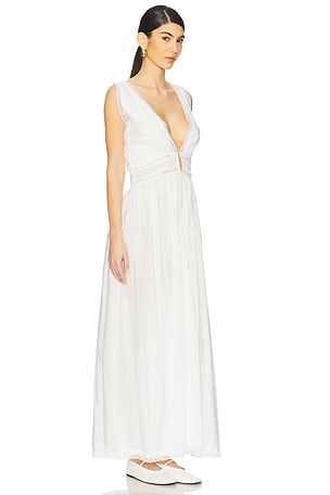 SWF Pinafore Maxi Dress in White