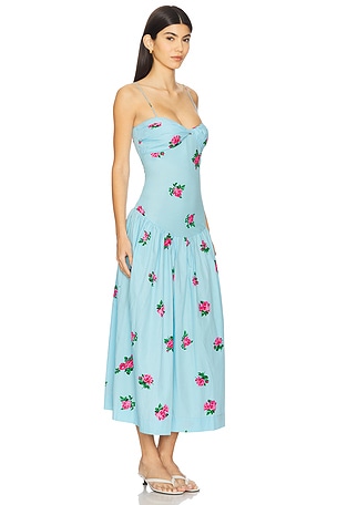 SWF Fitted Midi Dress in Blue