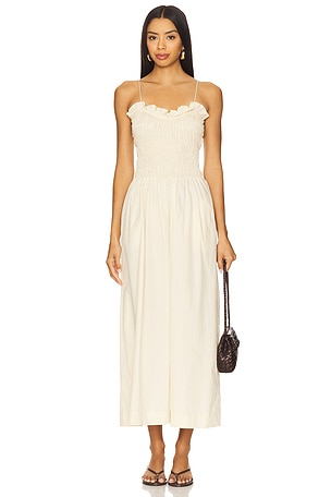 Ruffled Bodice Midi Dress SWF