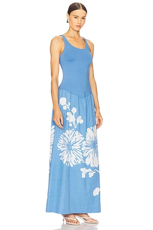SWF Stretch Singlet Maxi Dress in Blue