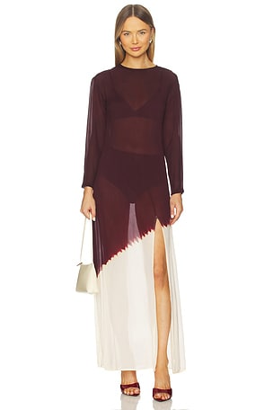 Sheer Panel Maxi Dress SWF