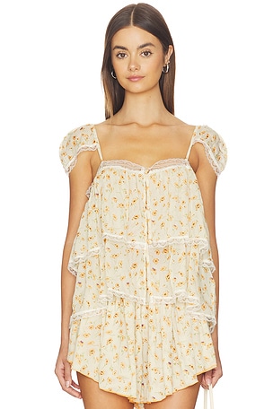 Lace Trim Babydoll Top SWF