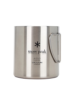 Snow Peak Stainless Double Wall 450 Mug in Light Grey