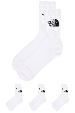 The North Face Everyday Standard Crew Sock 3 Pack in White