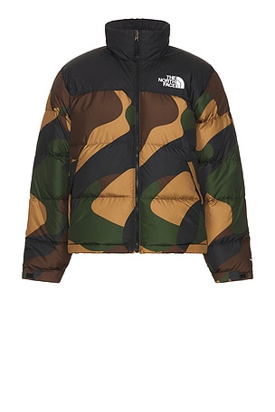 The North Face 1996 Retro Nuptse Jacket in TNF Black Block Camo REVOLVE