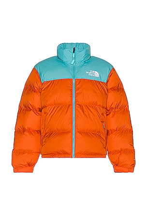 North face puffer jacket orange online