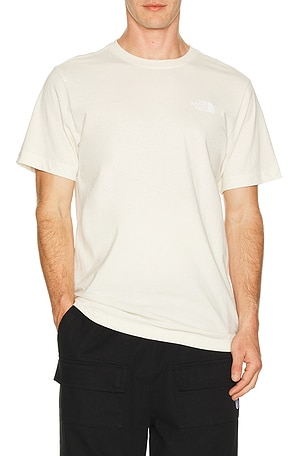 The North Face Red White And Blue Regular Short Sleeve Tee in White