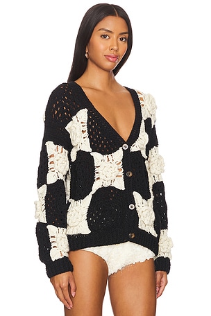 Tach Clothing Belinda Cardigan in Black, White