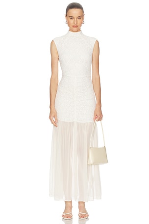 Lace Ruched Maxi Dress ROTATE