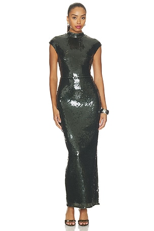 Sequins Maxi Train Dress ROTATE