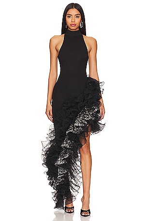 Sequin Ruffle Gown ROTATE