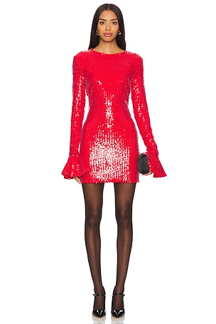 Sequins Long Sleeve Mini Dress ROTATE