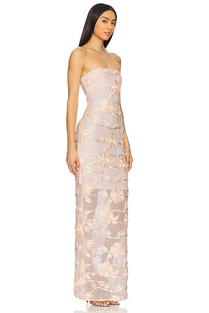 ROTATE Flower Mesh Tube Dress in Blush