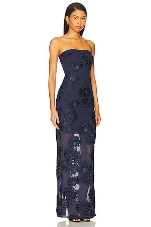 ◆Loulouseoul◆ Wave Sheer Dress Navy Wave Sheer Dress (Navy) - LOULOUSEOUL