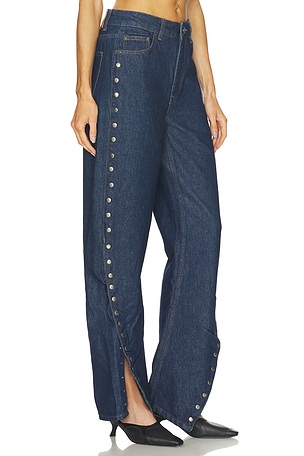ROTATE Buttoned Wide Leg in Navy