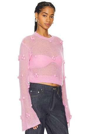 ROTATE Light Knit Sweater in Pink