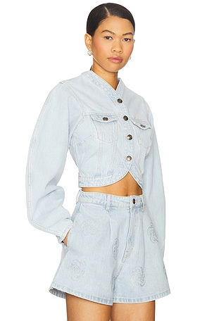 ROTATE Vinetta Denim Jacket in Blue