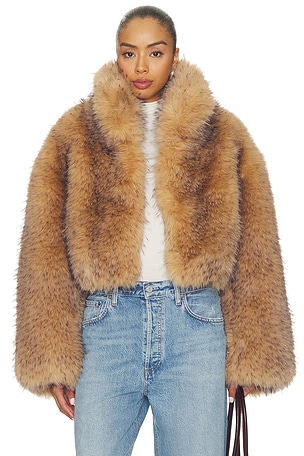 Faux Fur Crop Jacket ROTATE