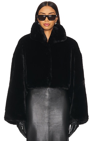 Faux Fur Crop Jacket ROTATE