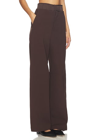 ROTATE Corset Suiting Pant in Chocolate