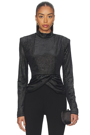 Velvet Draped Top ROTATE