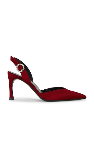 Slingback High Heel Satin Pump ROTATE