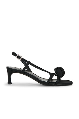 Mid Heel Knot Satin Strappy Sandal ROTATE