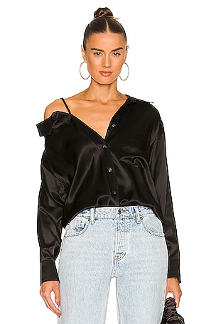 Alexander Wang Off the Shoulder Top in Black | REVOLVE