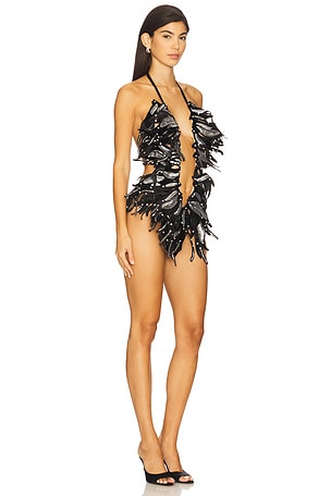 The Dolls House Liza Romper in Black