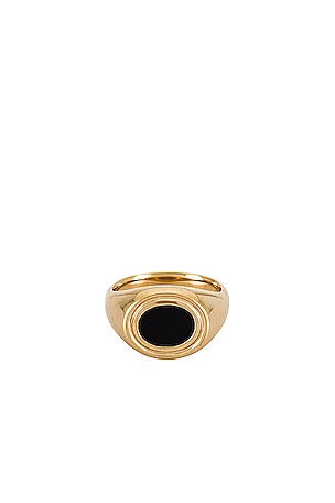 Temple of the Sun Kosmos Ring in Gold & Onyx | REVOLVE