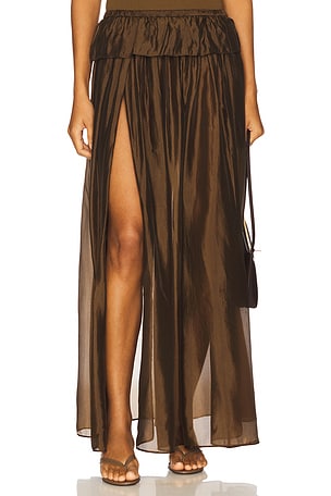 Gilian Maxi Skirt in Espresso The Garment