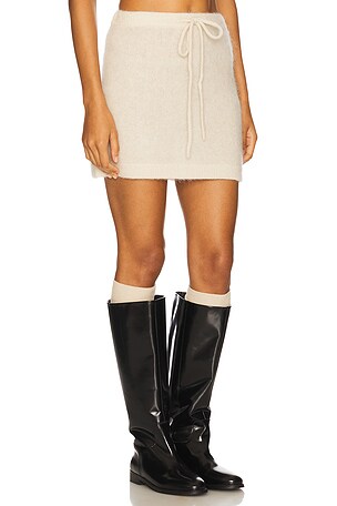 The Garment Roma Mini Skirt in Beige. Size UK 8 / US S. Also