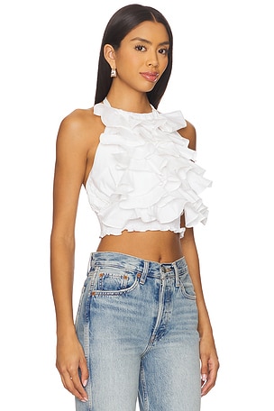 The Garment Cyprus Layer Top in White. Size UK 8 / US S. Also