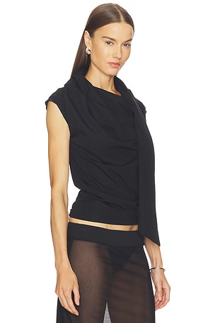 The Garment Scarf Tee in Black. Size US 8/ UK 12. Also