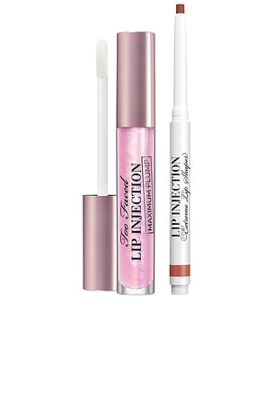 SET DE DELINEADOR Y BRILLO VOLUMINIZADOR PARA LAS VACACIONES LIP INJECTION LINER & PLUMPING GLOSS SET Too Faced