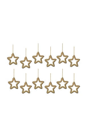Golden Pearl Star Ornament Set Of 12 The Favorites