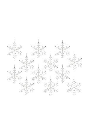 Beaded Snowflake Ornament Set Of 12 The Favorites