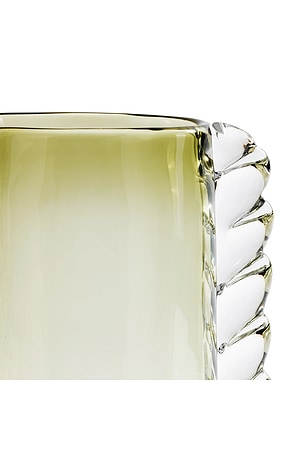The Favorites Vintage Braided Glass Vase in Green