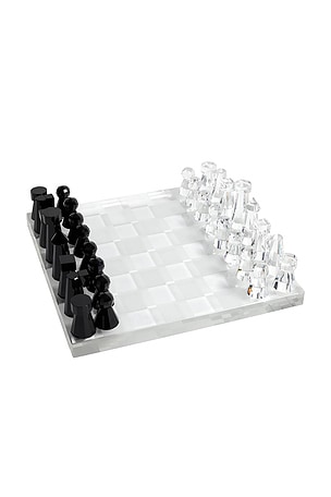 The Favorites Handmade Crystal Chess Set in Black