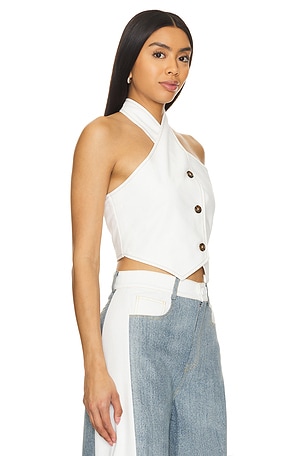 The Femm Carly Vest in White