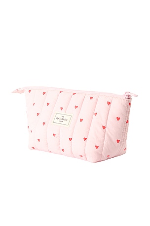 Flat Lay London POCHETTE À MAQUILLAGE PADDED ESSENTIAL MAKEUP POUCH en Penk