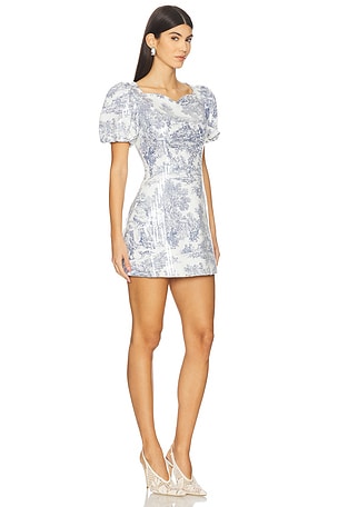 Tanner Fletcher Helene Sequin Toile Mini Dress in White