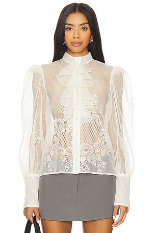 Harry Ruffle Placket Blouse Tanner Fletcher
